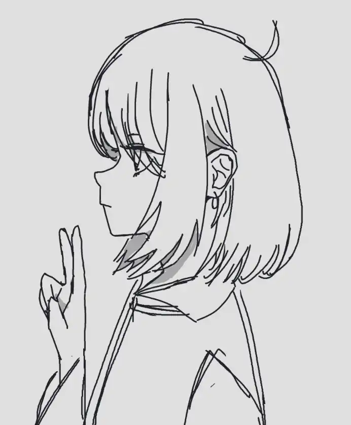 横顔練習